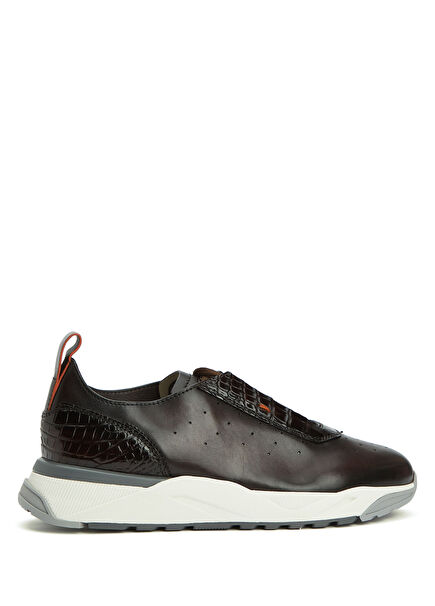 Innova Dark Brown Men's Leather Sneakers