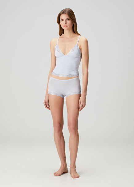 Cami And Boyshirt Lila Pijama Set