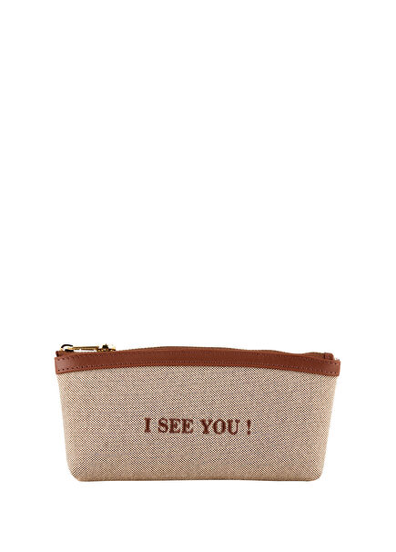 West Tan Beige Canvas Glasses Bag