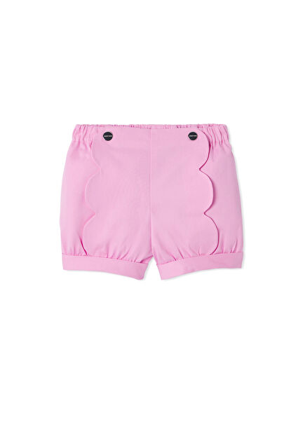 Pink Cotton Baby Girl Shorts