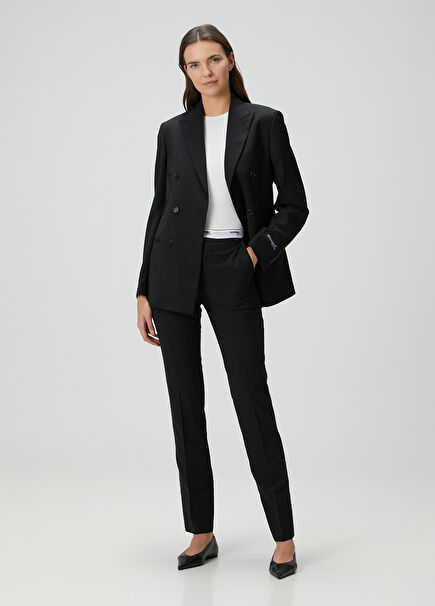 Classic Black Wool Pants