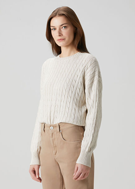 Beige Knitted Knitwear