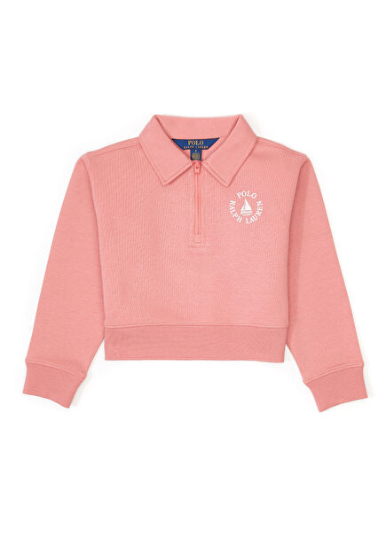 Pembe Kız Çocuk Polo Sweatshirt