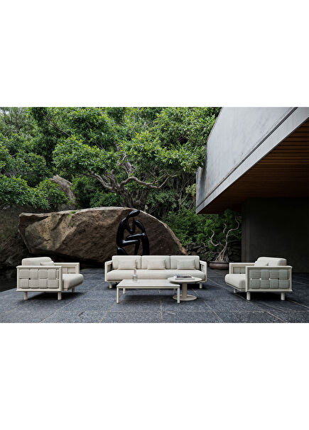 Éclat-bisque Beige Aluminum Garden Seating Group