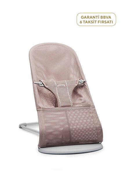 Bliss Dusty Pink Mesh Rocking 3 Stage Baby Bouncer