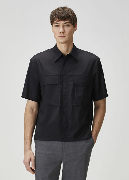 Black Wool Shirt