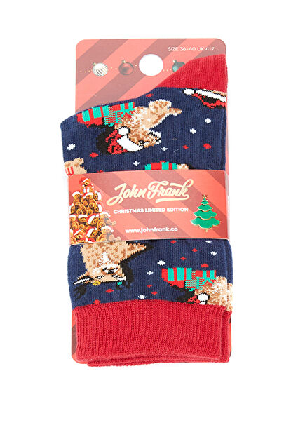 Christmas Limited Edition Jakarlı Kadın Çorap