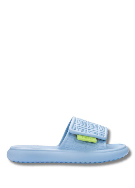 Free Fuzyy Slide Name Blue Women's Slippers