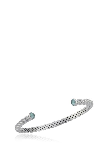 Marcus 925 Sterling Silver Blue Topaz Twisted Men's Bracelet