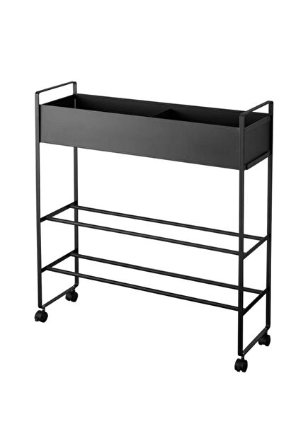 Tower Siyah Sepetli Depolama Ayakkabı Düzenleyici