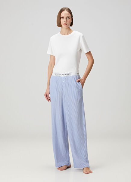 Blue Striped Pajama Bottoms