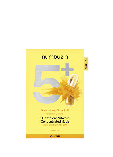 No.5+ Glutathione Vitamin Concentrated Anti-Blemish Brightening Face Mask