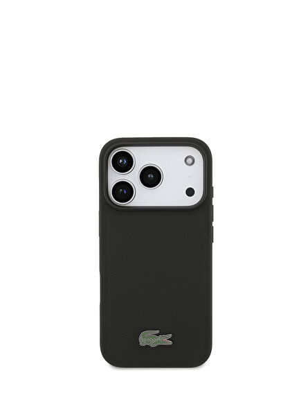 iPhone 17 Pro Pike Desenli Metal Logolu Kartlıklı Magsafe Uyumlu Telefon Kılıfı