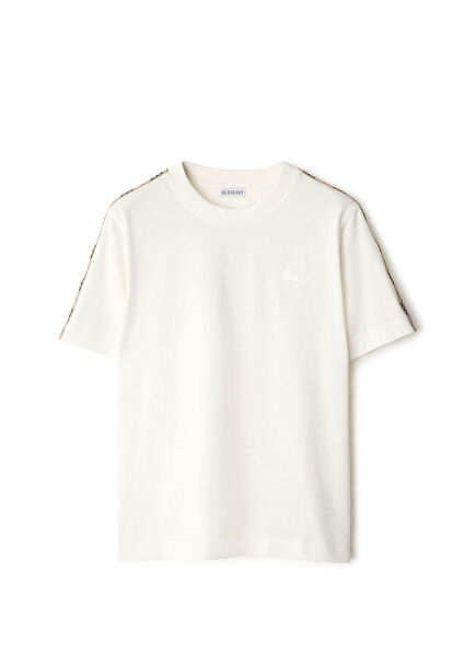 Tal Trim White Cotton Short Sleeve Women's T-Shirt