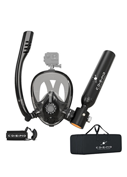 Refillable Mini Tube and Snorkel Mask Portable Diving Set