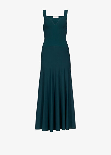 Petrol Ribbed Knit Dress
