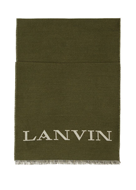 Khaki Men's Wool Scarf