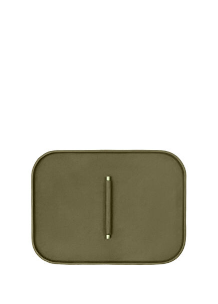 Plato Rectangle no.01 Green Leather Organizer Tray