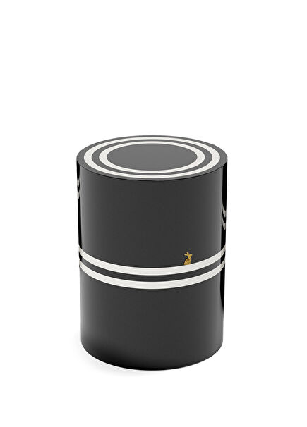 Siyah Beyaz Lake Ahşap Sehpa