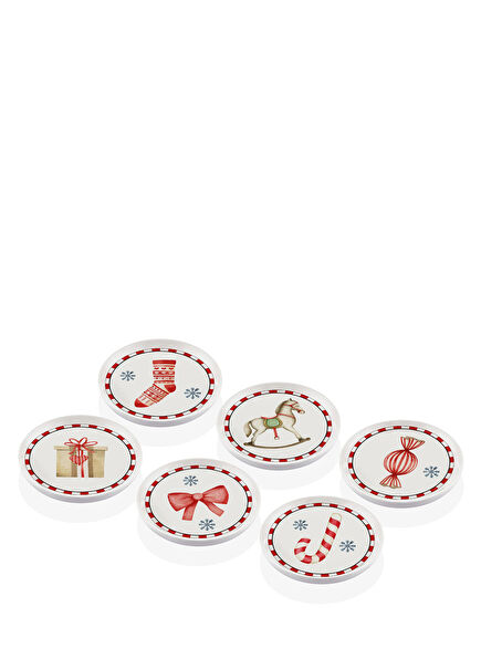 Globe Desenli 6 Parça Çerezlik 10 cm