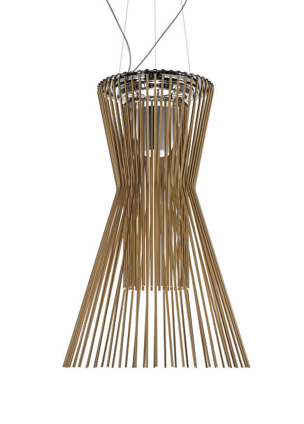Allegretto Vivace Led Copper Color Aluminum Pendant Chandelier
