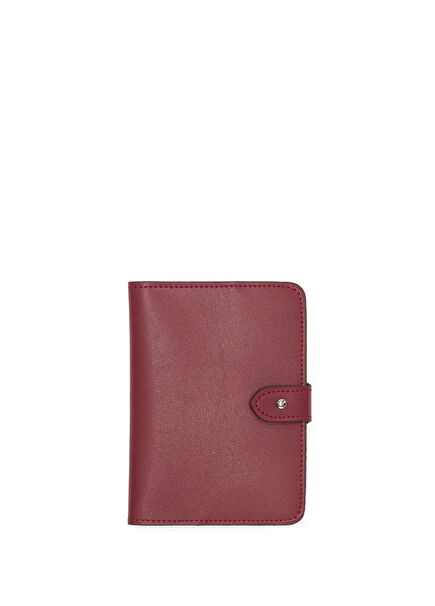 Cherry Red Leather Unisex Passport Case