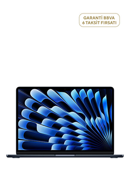 MacBook Air 13" M4 Çip 10 Çekirdekli CPU 10 Çekirdekli GPU 24GB Bellek 512GB SSD Gece Yarısı Laptop MC6C4TU/A