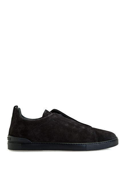 Dark Blue Men's Leather Sneakers