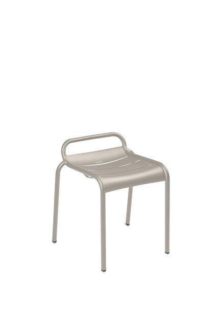 Luxembourg Bej Metal Tabure