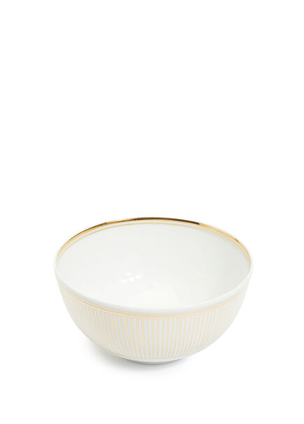 Osiris Small White Gold Porcelain Bowl