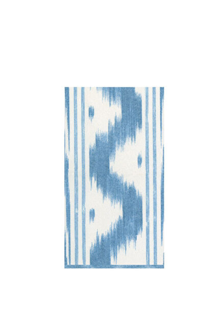 Toile De Nantes Blue Paper Linen Guest Towel Desenli 12'li Servis Peçetesi Seti