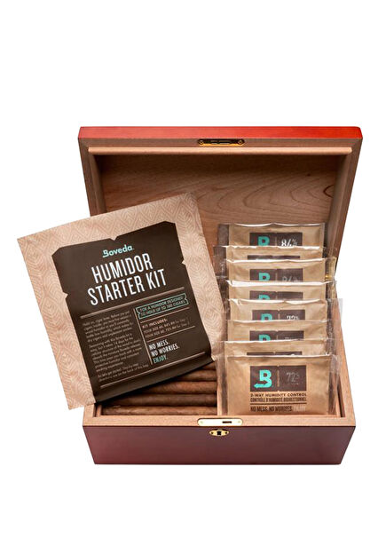 84% + 72% 75-100 Cigar Capacity Humidor Starter Kit