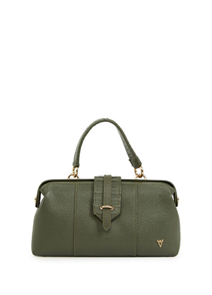 Nubes Khaki Women's Leather Bag