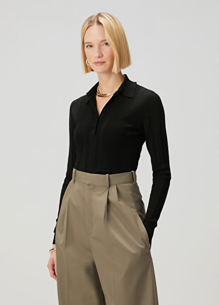 Black Polo Blouse