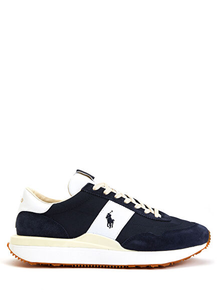 Lacivert Logolu Deri Erkek Sneaker