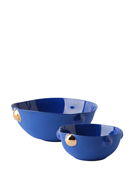 Cosmopolitan Lacivert Porselen 2'li Kase Seti