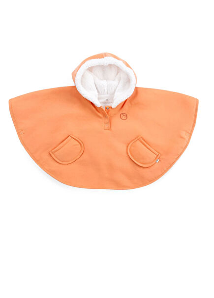Orange Waterproof Unisex Baby Poncho Raincoat