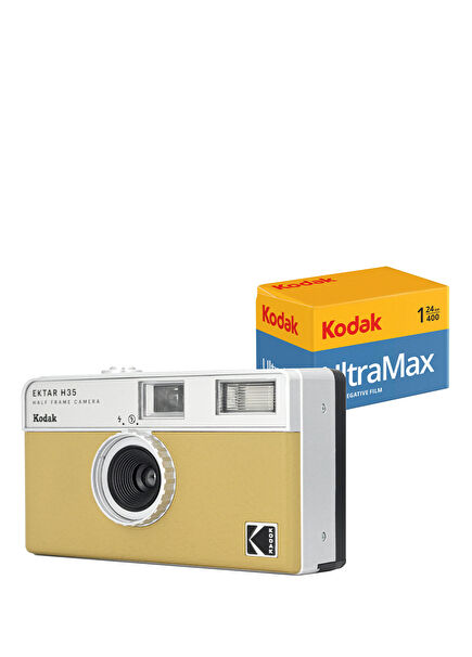 Ektar H35 Sand Color Camera with Film + Kodak Ultramax 24 Exposure Film