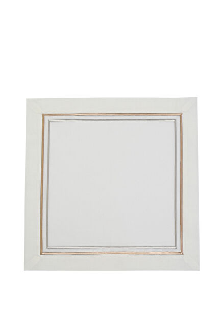 Elegance 2-Pack Double Row Gold Embroidery Detailed Napkin 40x40 cm