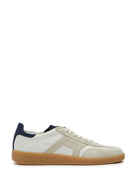 Siyah Beyaz Kadın Deri Sneaker