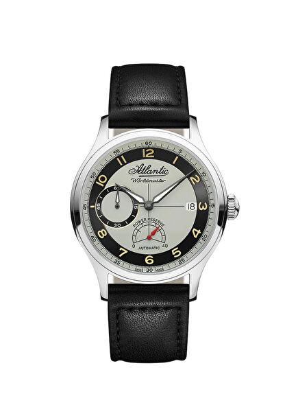 Worldmaster Original Power Reserve 53782.41.23 Black Leather Men's Wristwatch