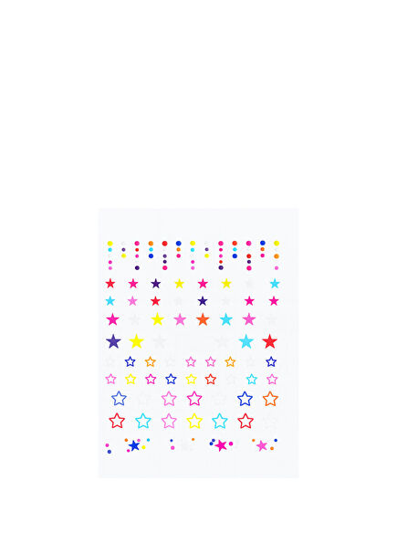 Stars Kız Çocuk Yüz ve Tırnak Stickerı