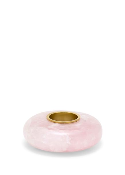Rocha Rose Quartz Stone Candle Holder