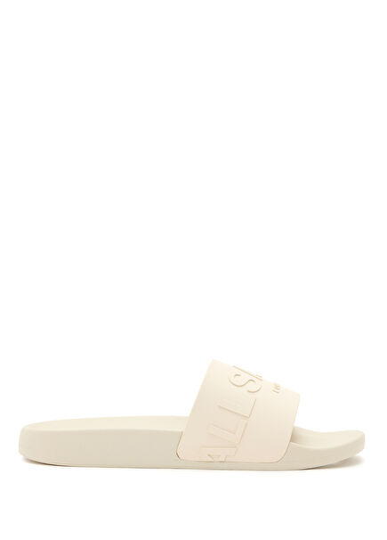 Biggy White Logo Banded Men's Slippers