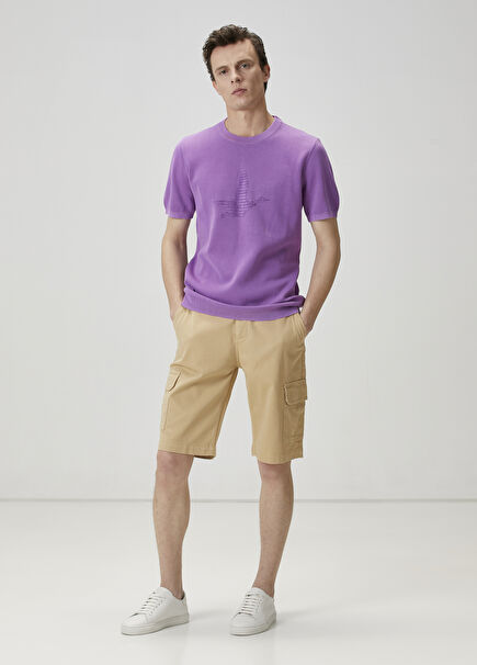 Beige Cargo Shorts