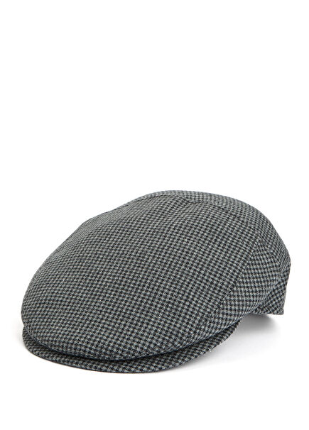 Gri Erkek Yün Şapka