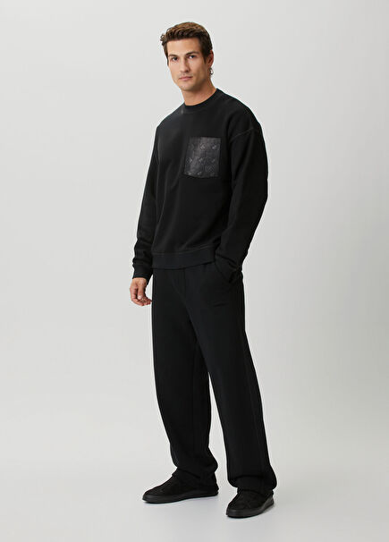 Black Logo Detailed Sweatpants