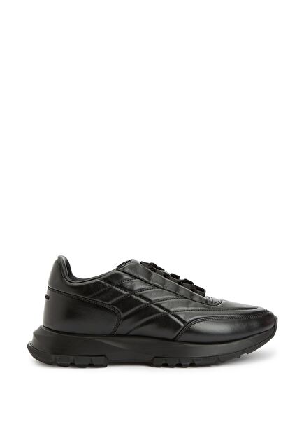 Siyah Erkek Deri Sneaker