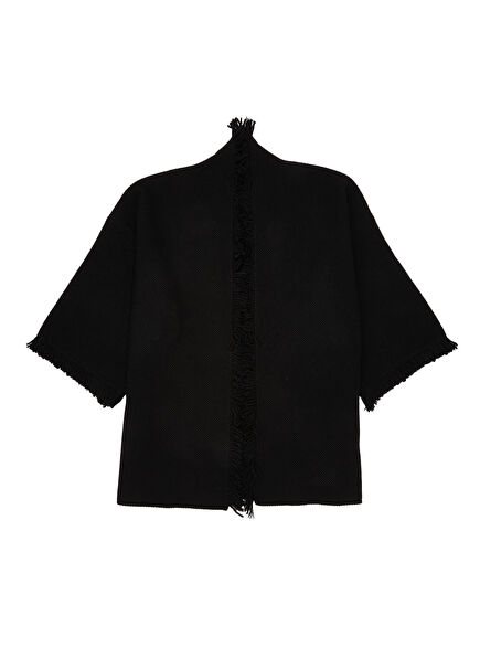 Black Tassels Women's Cashmere Shawl