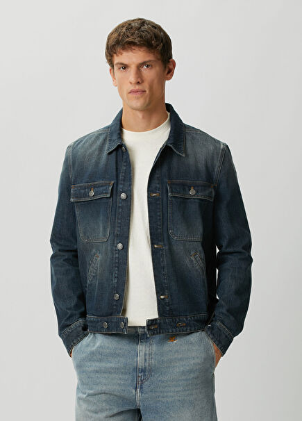 Navy Blue Denim Jacket
